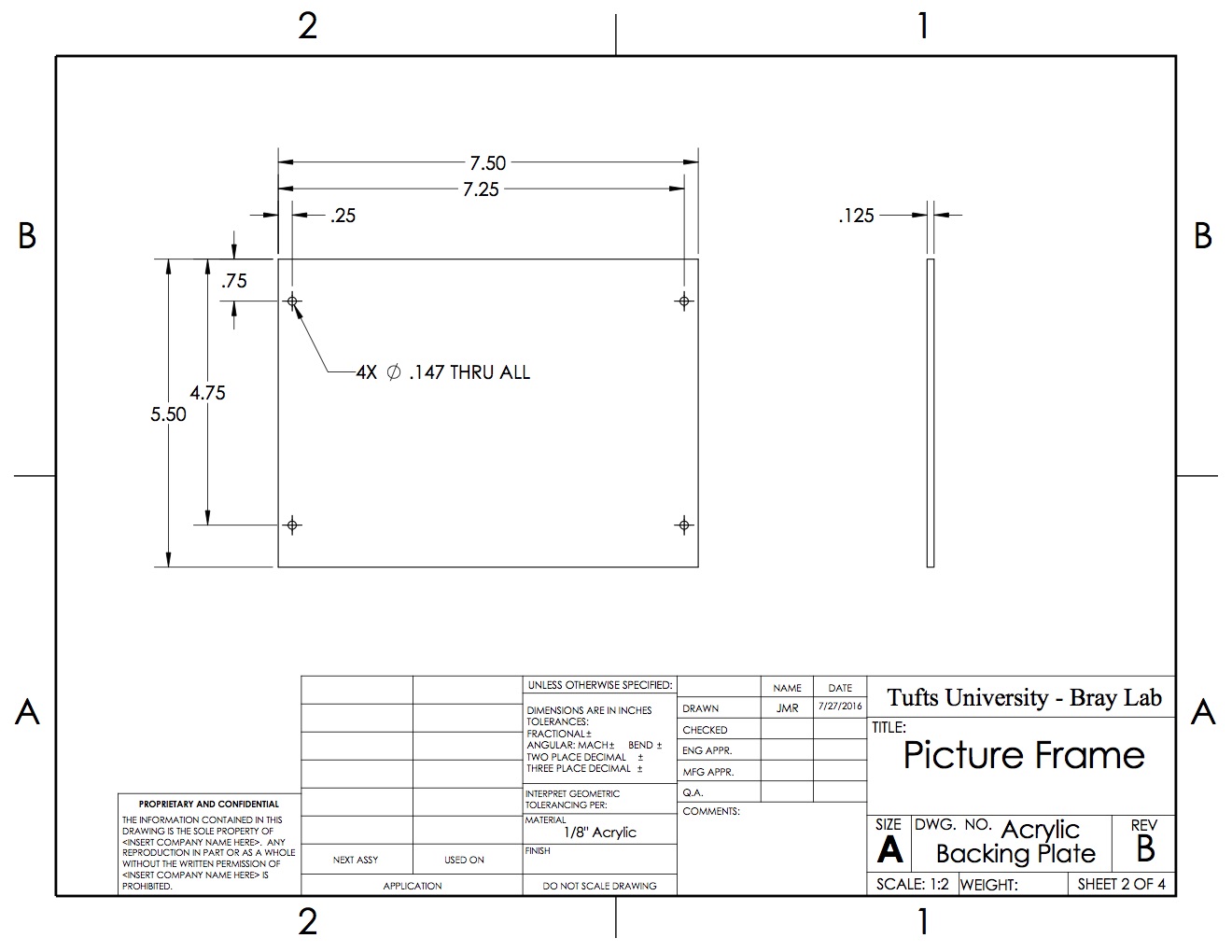 Computer Project Frame Design Redesigning Bray Lab's Training Projects | Tufts Maker Network