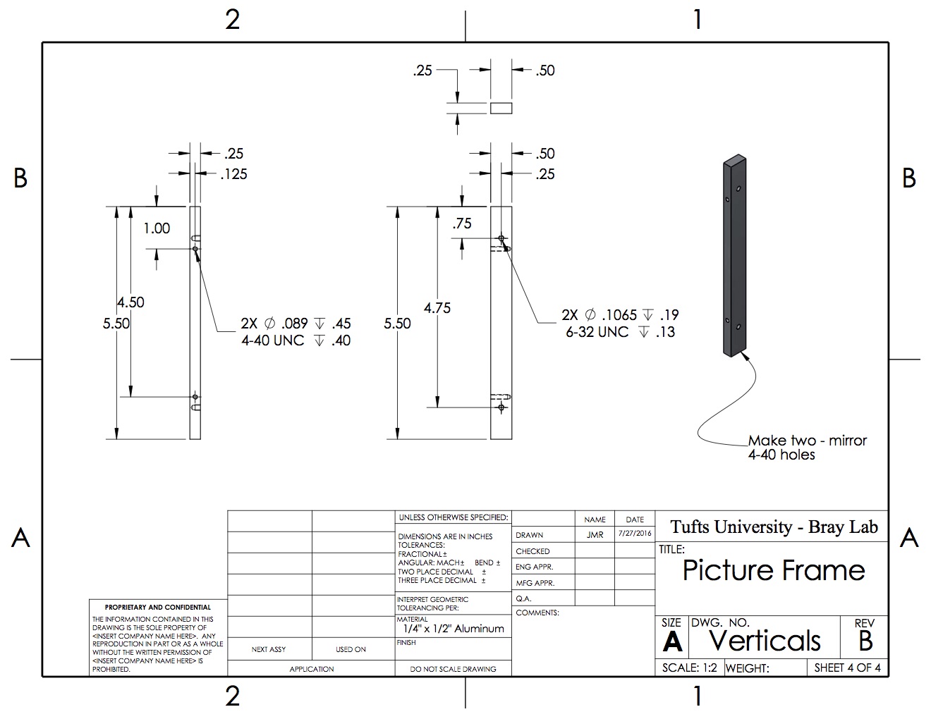 8 Module Frame Drawing Redesigning Bray Lab's Training Projects | Tufts Maker Network